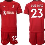 Billiga Fotbollströjor Liverpool Hemmatröja Herr 2023 Kortärmad + Korta byxor LUIS DÍAZ 23