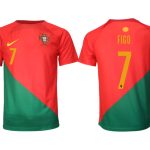 Billiga Fotbollströjor Portugal Hemmatröja VM 2022 Herr Kortärmad med tryck FIGO 7