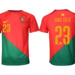 Billiga Fotbollströjor Portugal Hemmatröja VM 2022 Herr Kortärmad med tryck JOAO FELIX 23