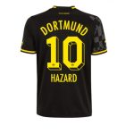 Billiga Fotbollströjor Borussia Dortmund BVB Bortatröja 2022-23 Kortärmad fotbollströjor för män Thorgan Hazard 10