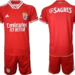 Billiga Fotbollströjor Herr Benfica Hemmatröja 2023-24 Kortärmad shorts