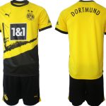 Billiga Fotbollströjor Herr Borussia Dortmund BVB Hemmatröja 2023-24 Kortärmad + Korta byxor