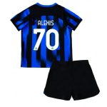 Billiga Fotbollströjor Barn Inter Milan Hemmatröja 2023-2024 fotbollströja set Alexis Sanchez 70