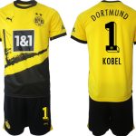 Billiga Fotbollströjor Herr Borussia Dortmund BVB Hemmatröja 2023-24 fotbollströja set med tryck KOBEL 1