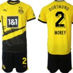 Billiga Fotbollströjor Herr Borussia Dortmund BVB Hemmatröja 2023-24 fotbollströja set med tryck MOREY 2