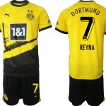 Billiga Fotbollströjor Herr Borussia Dortmund BVB Hemmatröja 2023-24 fotbollströja set med tryck REYNA 7