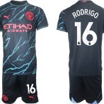 Billiga Fotbollströjor Herr Manchester City Tredje Tröja 23-24 tröja set Rodrigo 16