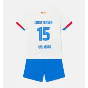 Köpa Fotbollsställ Barn FC Barcelona Bortatröja 2023-24 Fotbollströjor med tryck Andreas Christensen 15