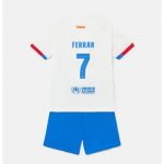 Köpa Fotbollsställ Barn FC Barcelona Bortatröja 2023-24 Fotbollströjor med tryck Ferran Torres 7