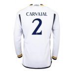 Beställa billigt fotbollströjor Herr Real Madrid Hemmatröja 2023-24 Långärmad Daniel Carvajal 2