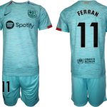 Billiga Fotbollströjor Herr FC Barcelona Tredje Tröja 2023-24 fotbollströja set Ferran Torres 11