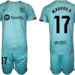 Billiga Fotbollströjor Herr FC Barcelona Tredje Tröja 2023-24 Kortärmad shorts Marcos Alonso 17