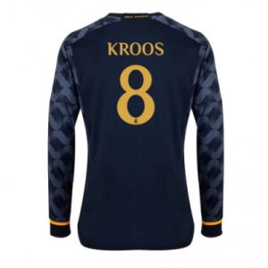 Billiga Fotbollströjor Herr Real Madrid Bortatröja 2023-24 Långärmad Fotbollströjor Med Tryck Toni Kroos 8
