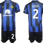 Billiga Fotbollströjor Herr Inter Milan Hemmatröja 2023-24 tröja set med tryck Diego Godin 2