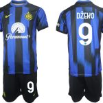 Billiga Fotbollströjor Herr Inter Milan Hemmatröja 2023-24 tröja set med tryck Edin Dzeko 9