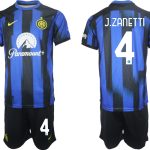 Billiga Fotbollströjor Herr Inter Milan Hemmatröja 2023-24 tröja set med tryck Javier Zanetti 4