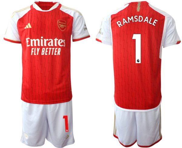 Aaron Ramsdale #1 Köp Billiga Fotbollströjor Herr Arsenal Hemmatröja Hemmaställ 2023 2024