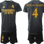 Billiga matchtröja Real Madrid Tredje Tröja Kortärmad shorts 2023-2024 Sergio Ramos 4
