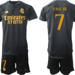 Billiga matchtröja Real Madrid Tredje Tröja Kortärmad shorts 2023-2024 Vinicius Junior 7