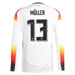 Tyskland Matchställ för män Hemmaställ EM 2024 Långärmad med tryck Müller 13