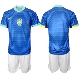 Köp Landslagströja Brasilien Herr Bortaställ Copa América 2024 tröja set