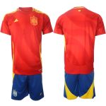 Köp billiga Spanien Hemmatröja EM 2024 Kortärmad Matchställ